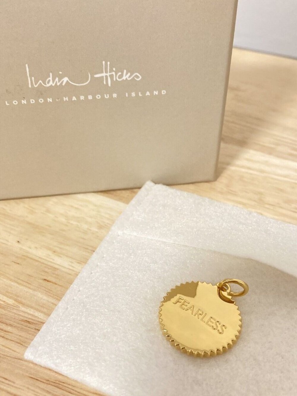 India Hicks Fearless Token Pendant, GOLD, NEW & retired